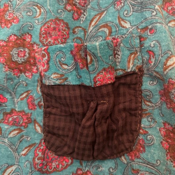 Ian Mosh [UK brand] layered flannel skirt, mixed-pattern lagenlook, sz 6 - Picture 4 of 14